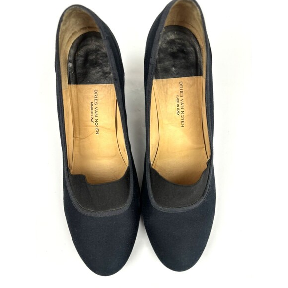 Dries Van Noten Dark Navy Heels - Picture 5 of 12